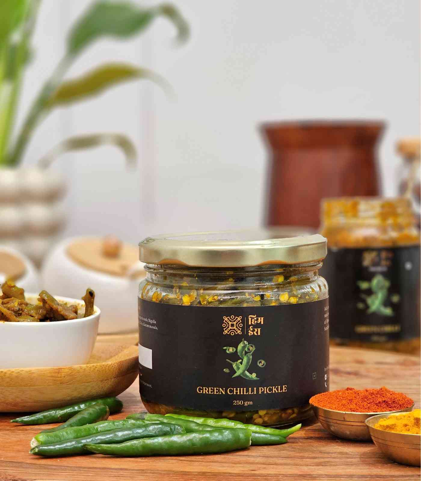 Green Chilli Pickle - Pahari Mirch Ka Achar
