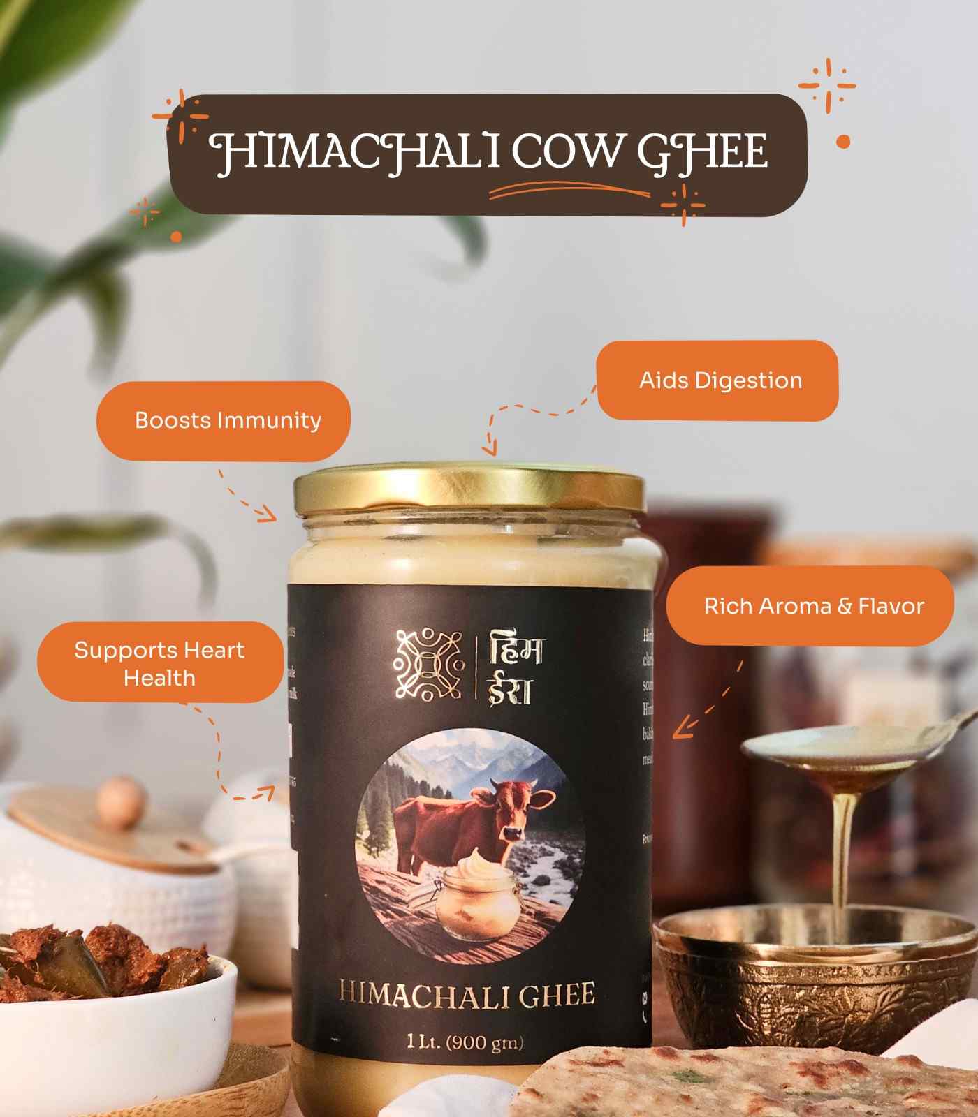Himachali Cow Ghee – Pure Pahadi Gaay ka Desi Ghee - Image 2