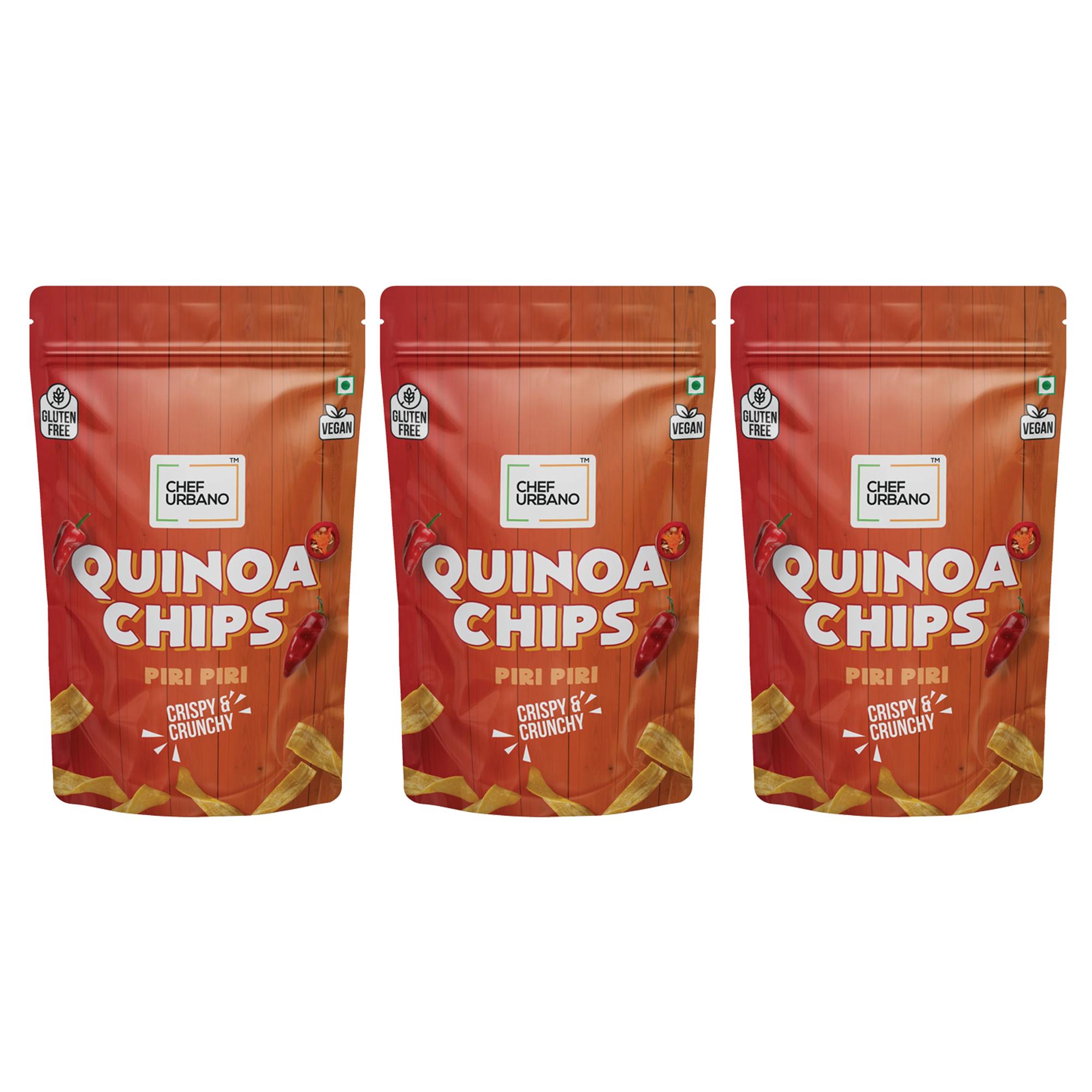Chef Urbano Combo Chips Quinoa Piri Piri Pouch 85 Gms Pack Of 3 - Image 3