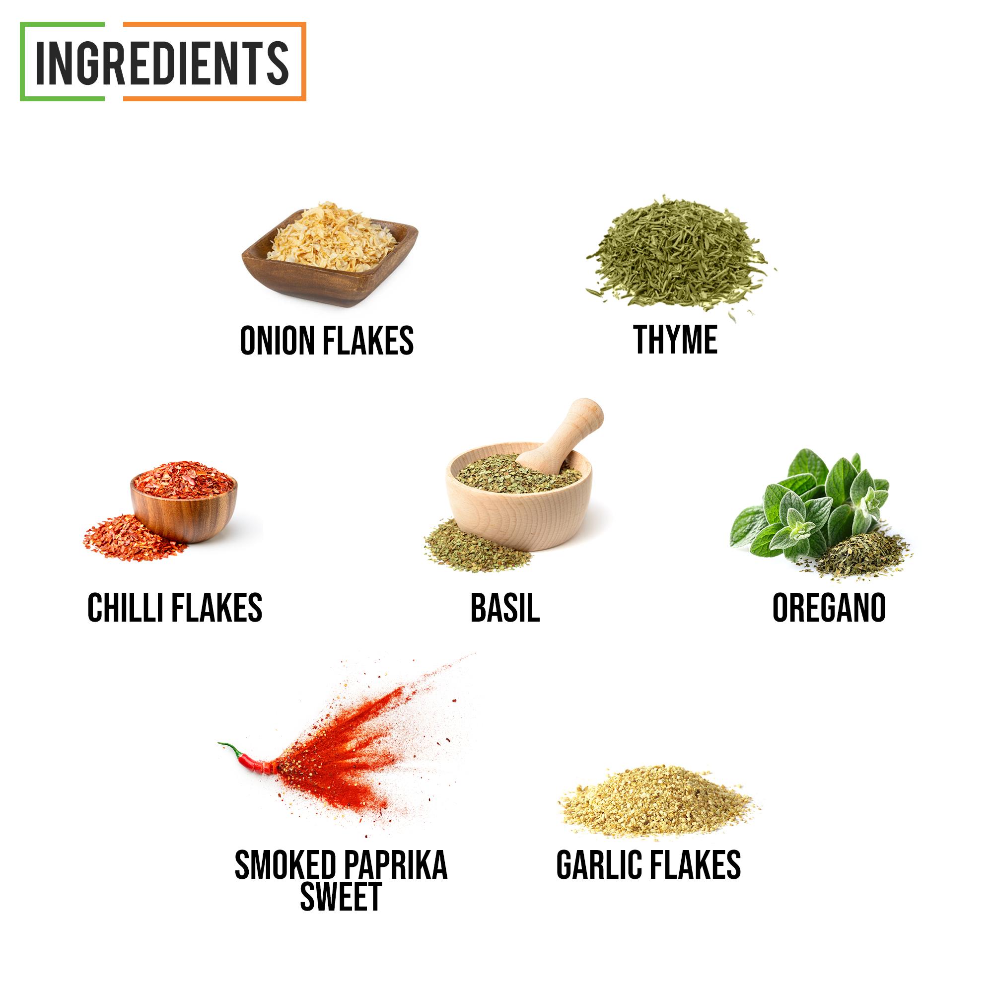 Chef Urbano Spice Mixes Pizza Seasoning Sprinkler 30 Gms (MRP: Rs. 105/-) - Image 4