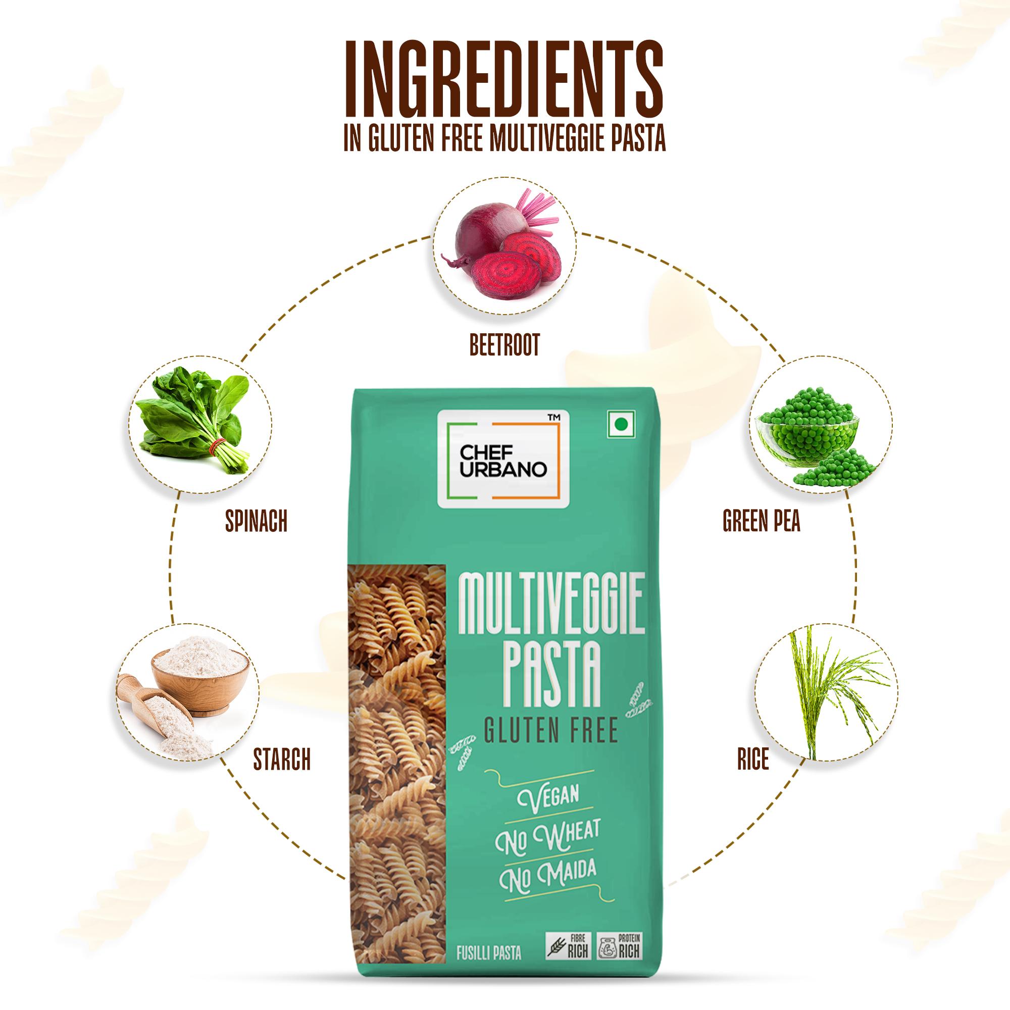 Chef Urbano Pasta Multi Veggie Fusilli Pouch 250 Gms (MRP: Rs. 170/-) - Image 3