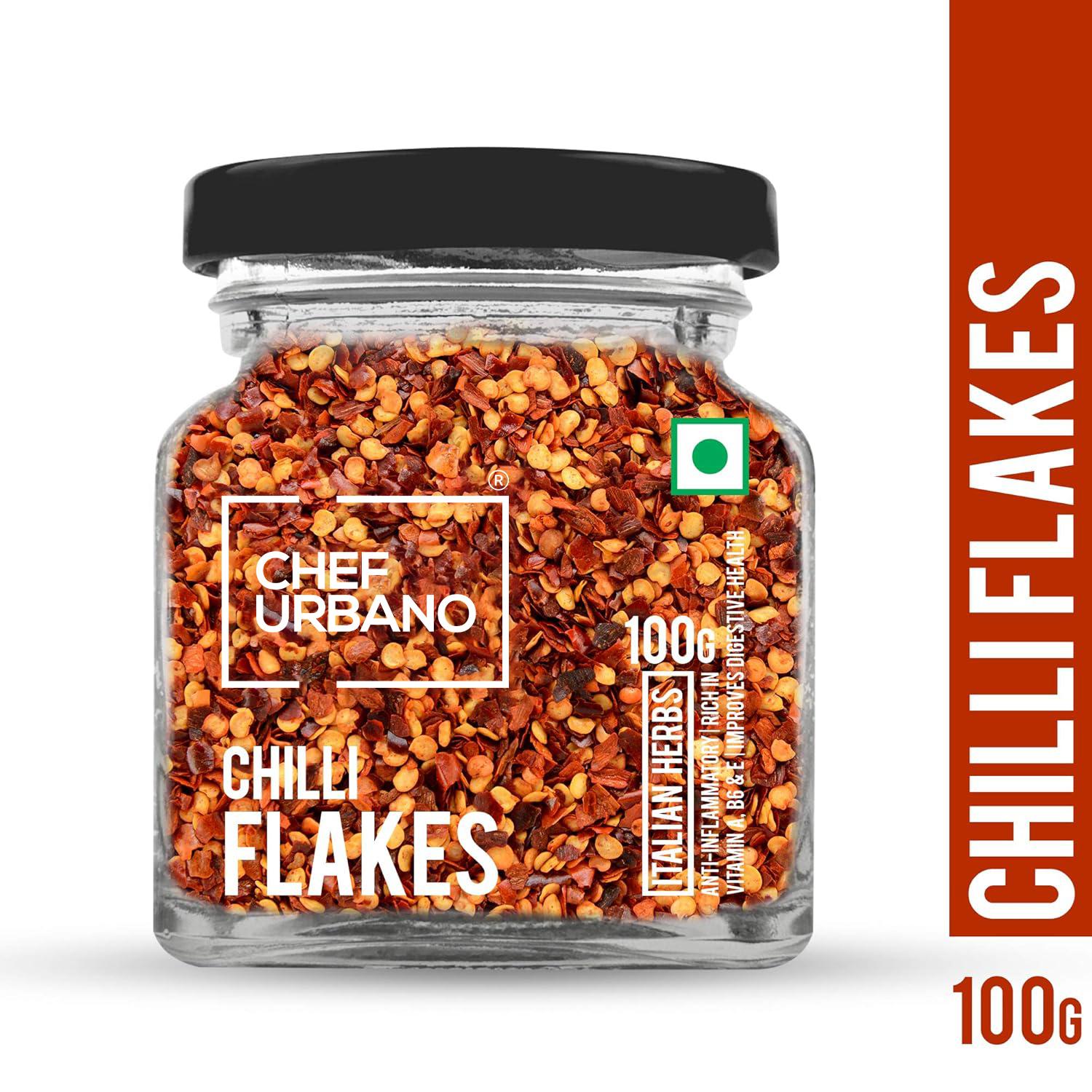 Chef Urbano Herbs Chilli Flakes Bottle 100 Gms (MRP: Rs. 150/-)
