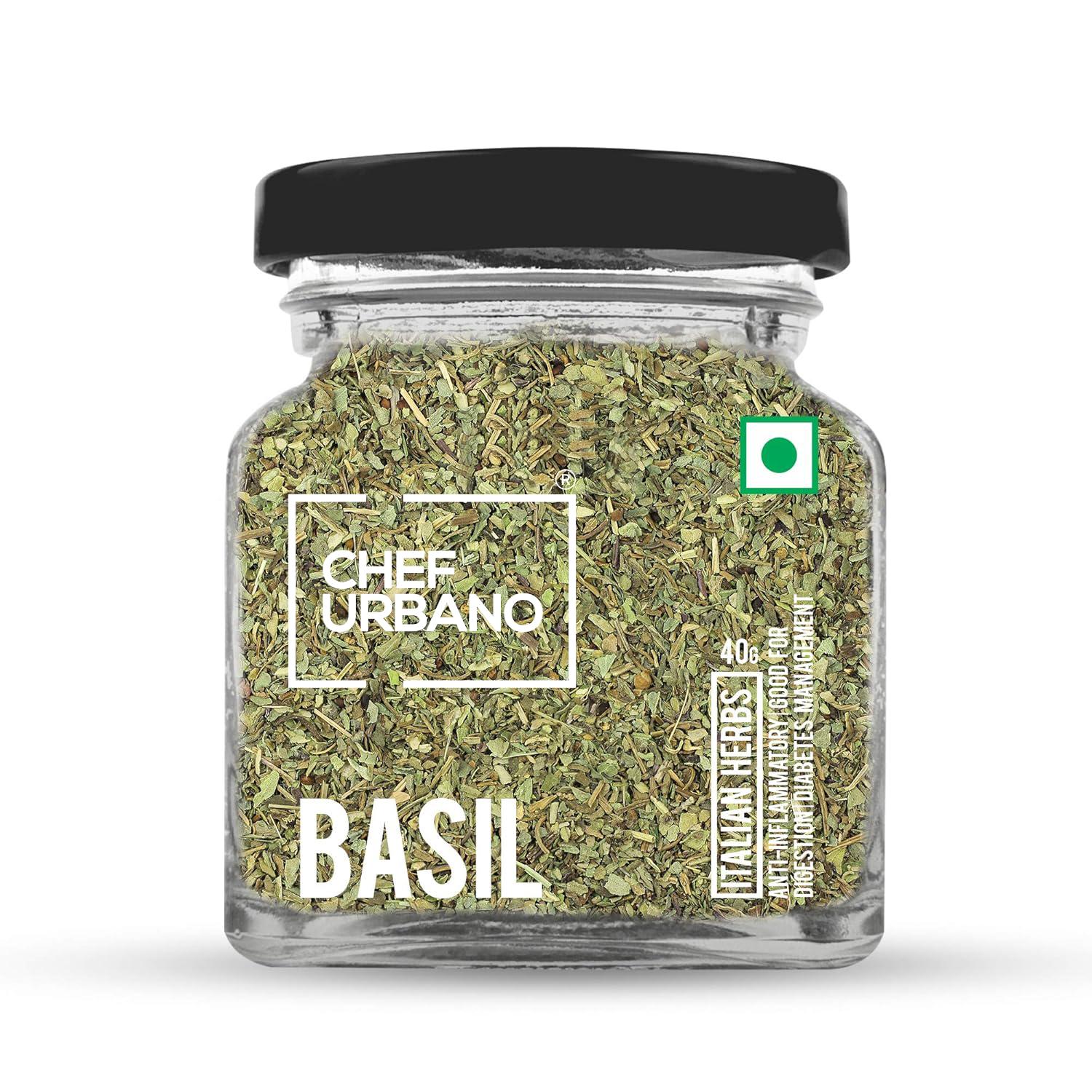 Chef Urbano Herbs Basil Bottle 40 Gms (MRP: Rs. 150/-)