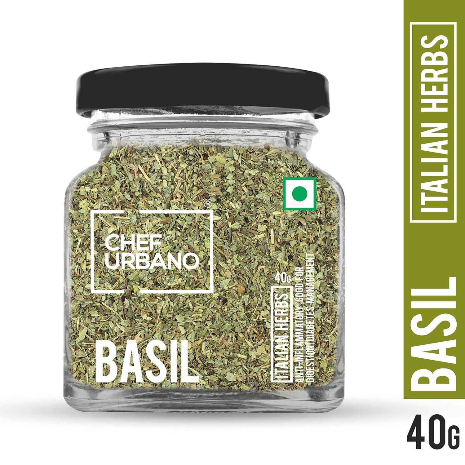 Chef Urbano Herbs Basil Bottle 40 Gms (MRP: Rs. 150/-) - Image 2