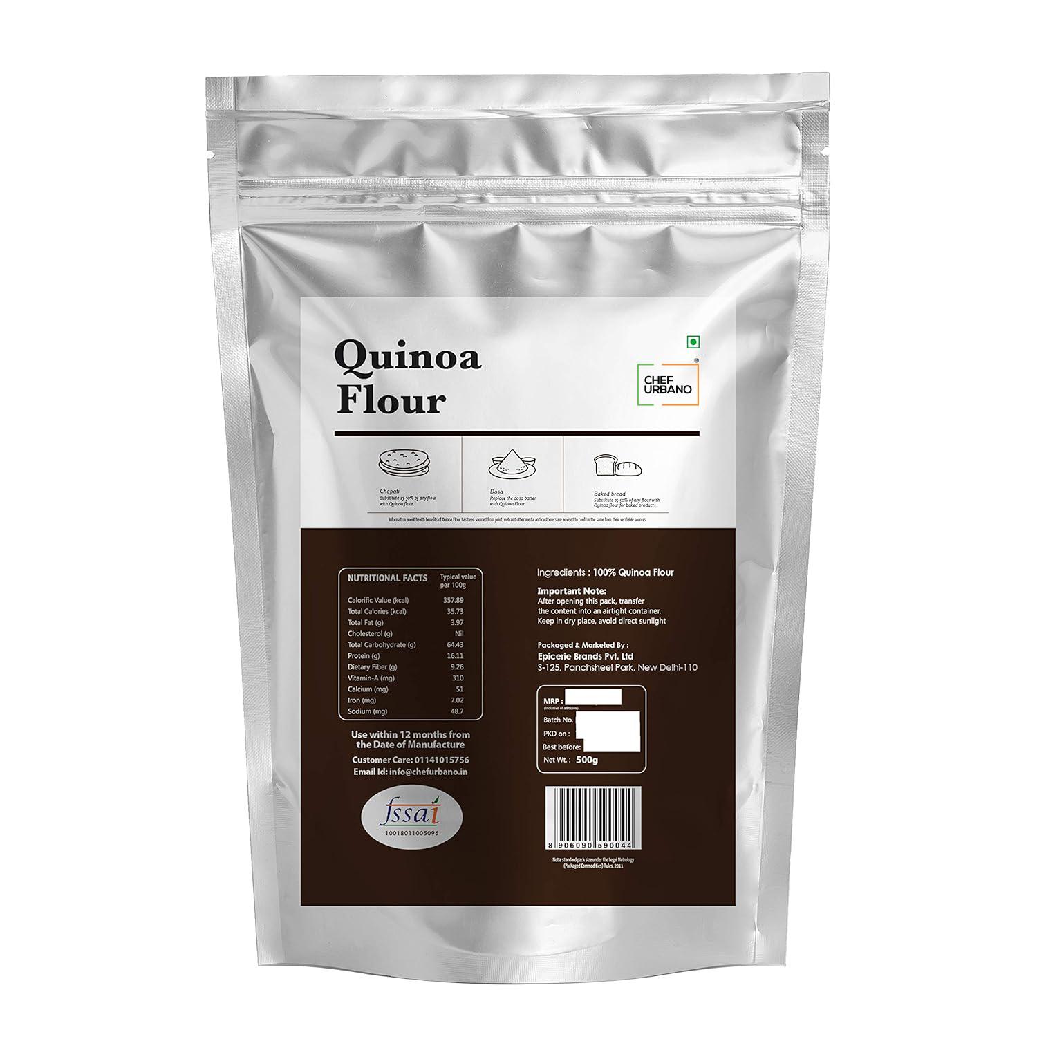 Chef Urbano Flour Quinoa Pouch 500 Gms (MRP: Rs. 275/-)