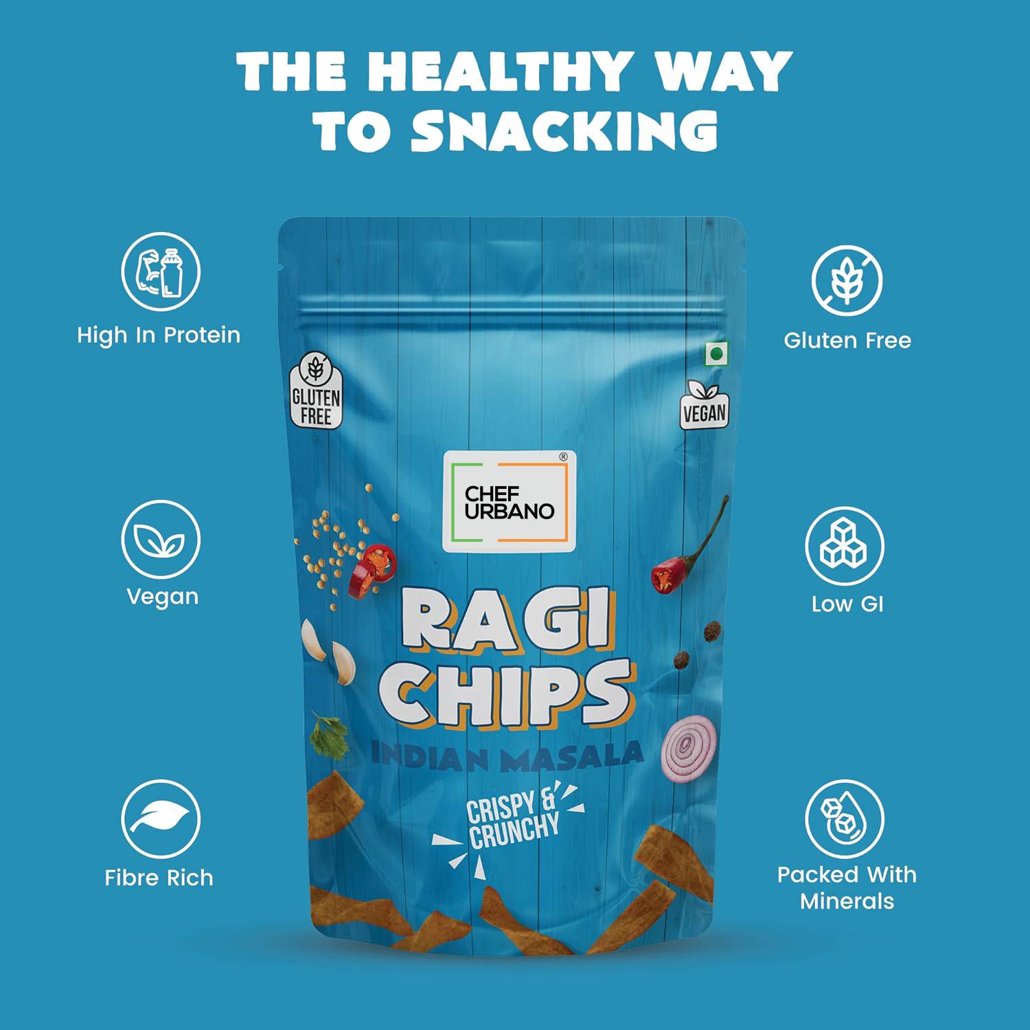 Chef Urbano Chips Ragi Indian Masala Pouch 85 Gms (MRP: Rs. 149/-) - Image 2