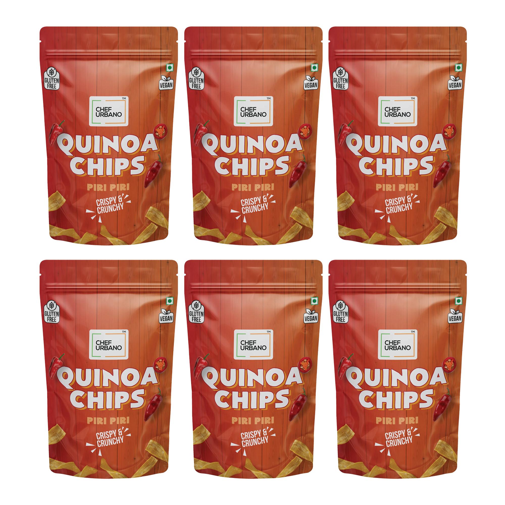 Chef Urbano Combo Chips Quinoa Piri Piri Pouch 85 Gms Pack Of 6 - Image 3