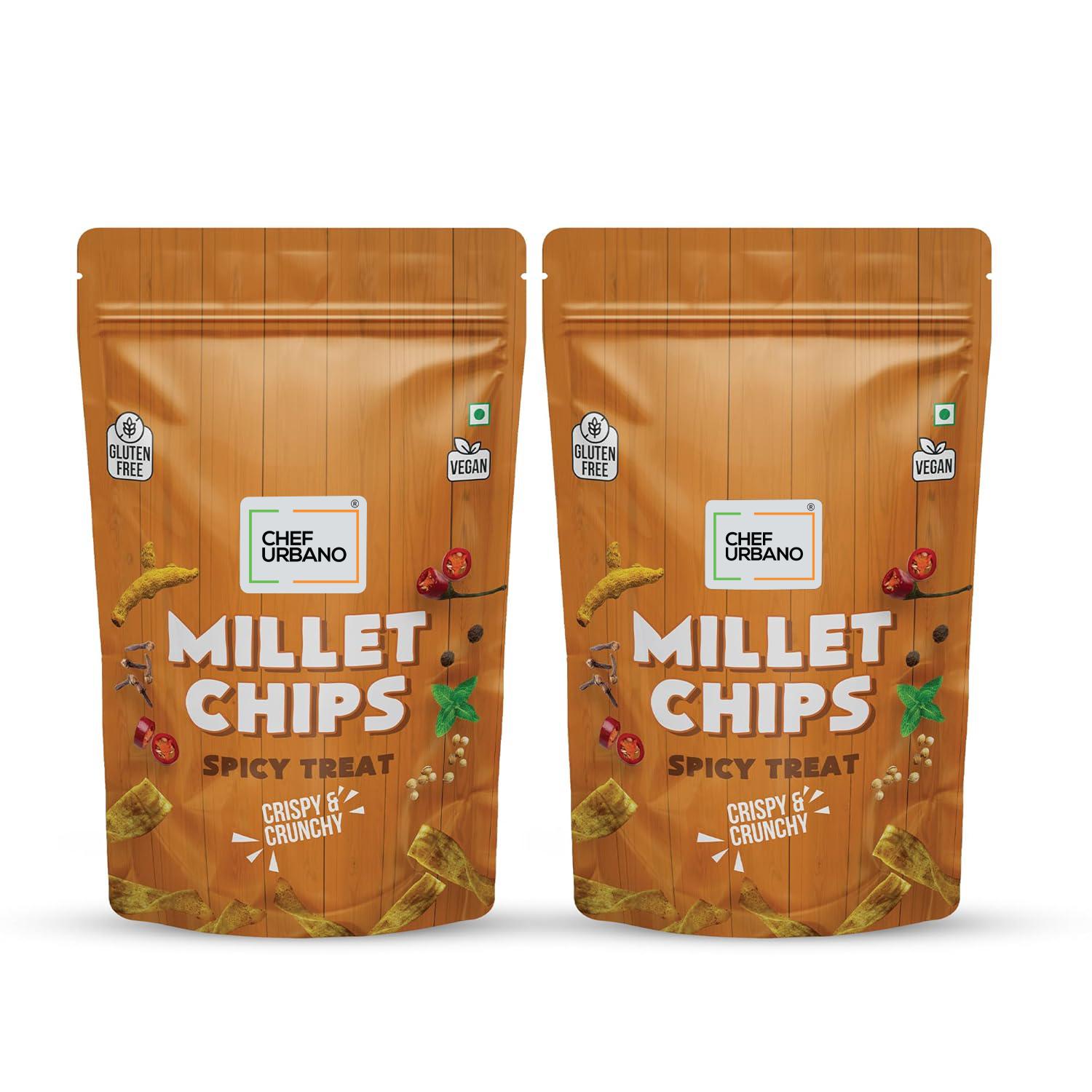 Chef Urbano Chips Millets Spicy Treat Pouch 85 Gms (MRP: Rs. 149/-) - Image 3