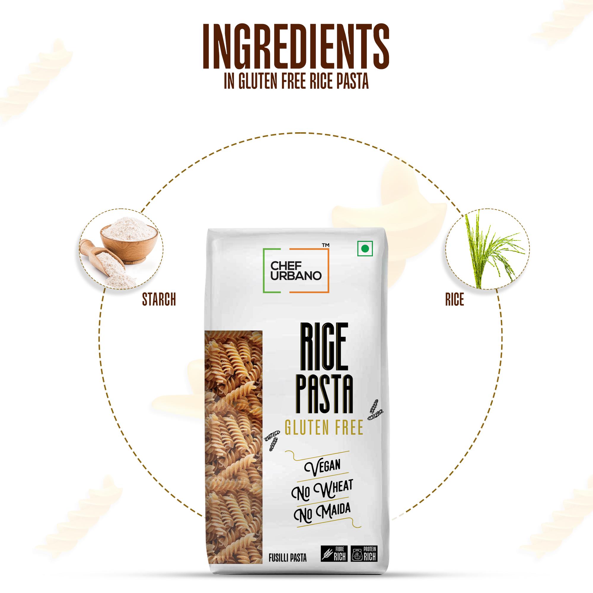Chef Urbano Combo Pasta Rice Fusilli Pouch 250 Gms Pack Of 2 - Image 3