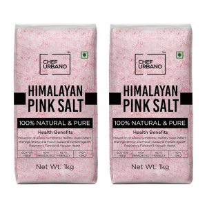 Chef Urbano Combo Himalayan Pink Salt Pouch 1 Kg Pack Of 2