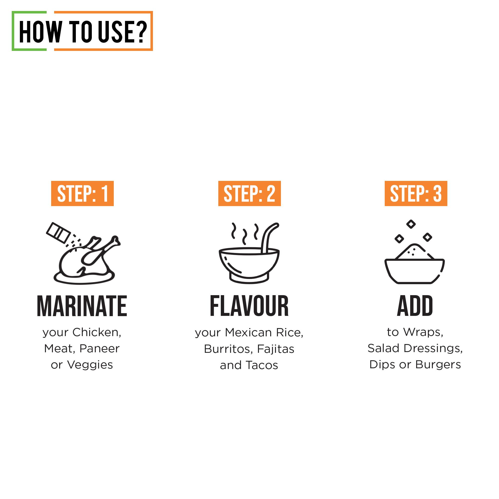 Chef Urbano Spice Mixes Taco Seasoning Pet Jar 180 Gms (MRP: Rs. 285/-) - Image 4