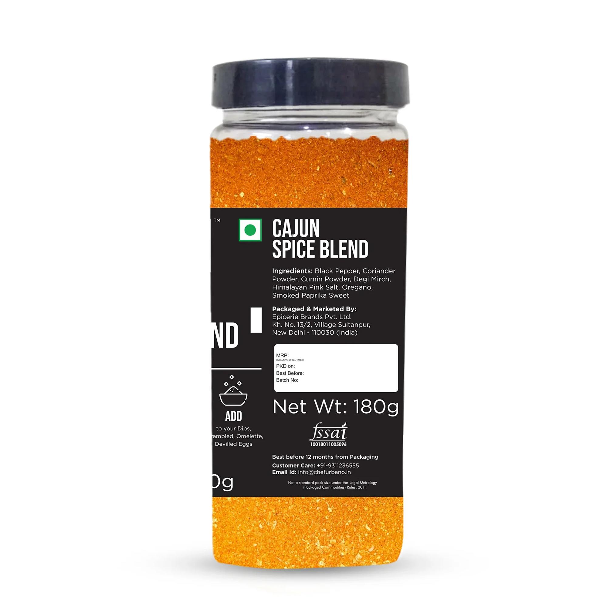 Chef Urbano Spice Mixes Cajun Pet Jar 180 Gms (MRP: Rs. 235/-) - Image 2