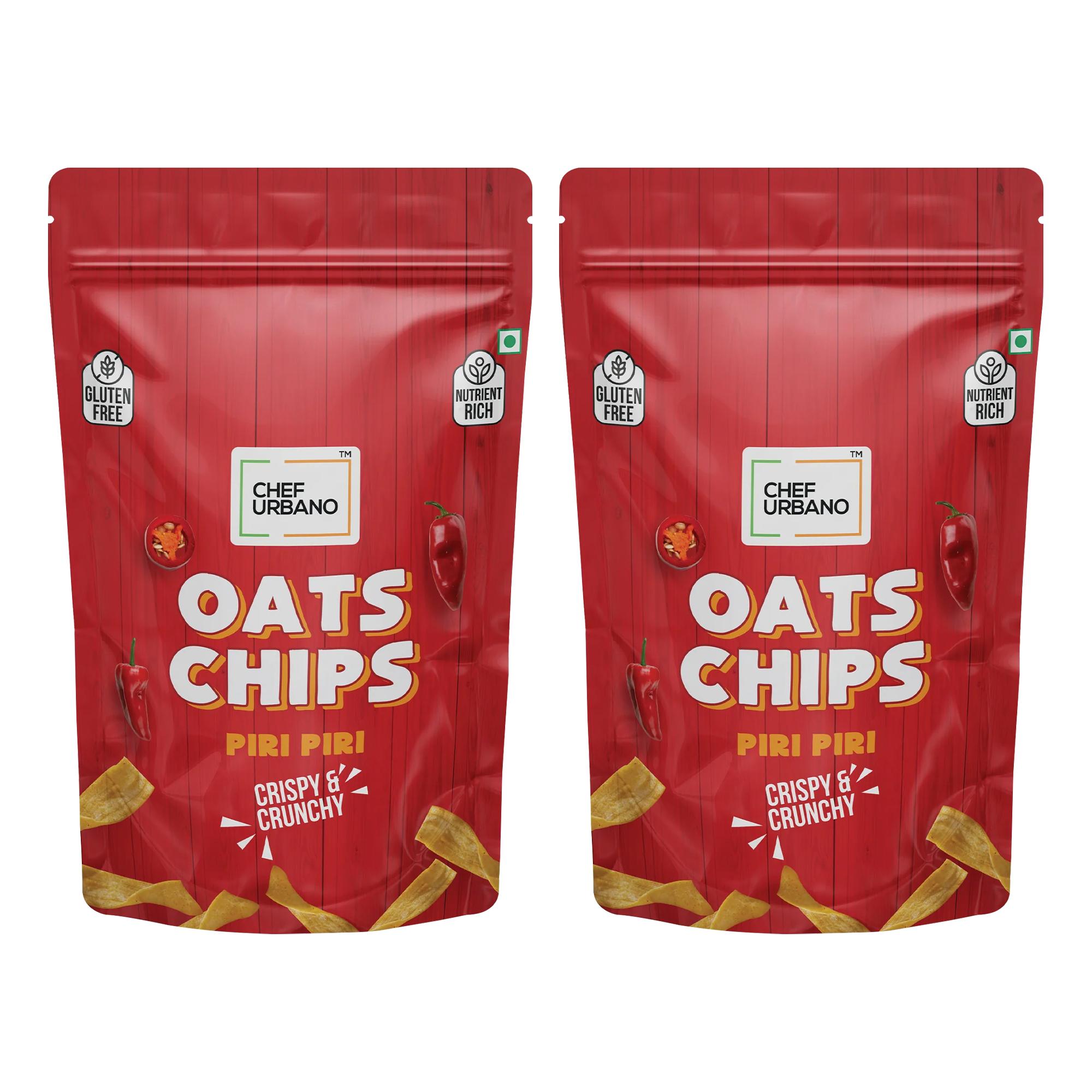 Chef Urbano Combo Chips Oats Piri Piri Pouch 85 Gms Pack Of 2 - Image 2