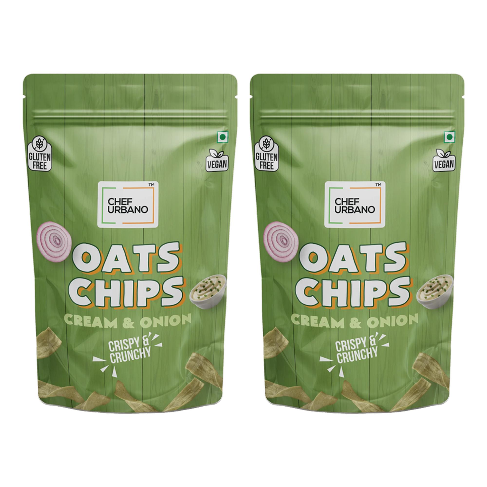 Chef Urbano Combo Chips Oats Cream & Onion Pouch 85 Gms Pack Of 2