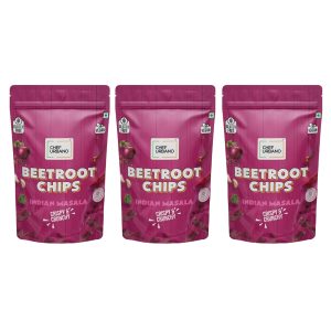 Chef Urbano Combo Chips Beetroot Indian Masala Pouch 80 Gms Pack Of 3